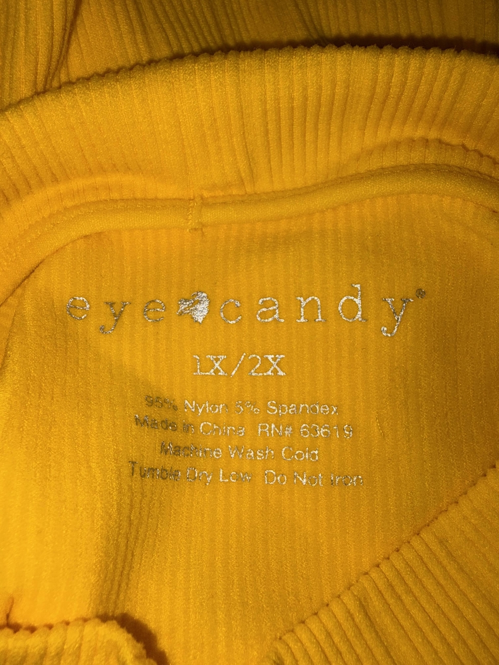 Yellow Ribbed Halter Tank Top - Picture 2 of 8